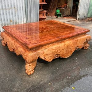 Sập Trơn Gỗ Hương Đá Nam Phi Vân Vip Siêu Đẹp 1m6x2m