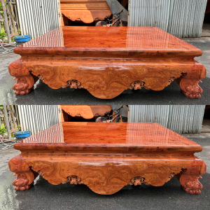 sập trơn tứ diện hương đá 1m8x2m2
