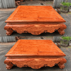 sập trơn gỗ hương đá 1m6x2m