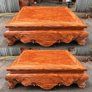 sập trơn gỗ hương đá 1m6x2m