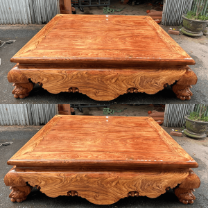 sập trơn gỗ hương đá tứ diện 2mx2m4