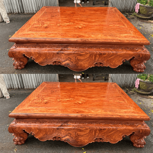sập trơn tứ diện gỗ hương đá 1m8x2m2