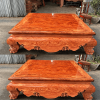 sập trơn gỗ hương đá 1m6x2m vân siêu vip