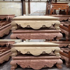 sập trơn tứ diện gỗ gụ lào 1m8x2m2