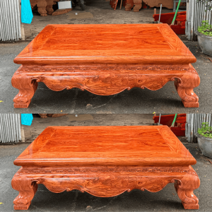 sập trơn gỗ hương đá 1m6x2m lối cổ xưa