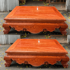 sập trơn tứ diện gỗ hương đá 1m8x2m2